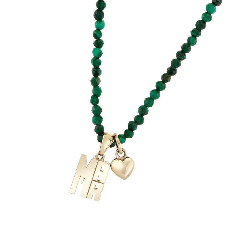 COLLIER PERLÉ PETITE MALACHITE