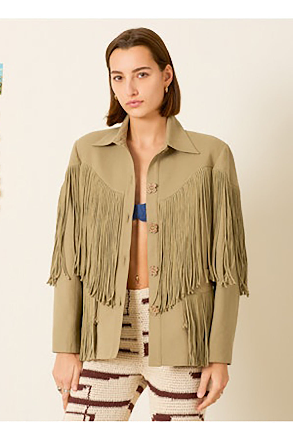 JUDE MOSS FRINGE JACKET