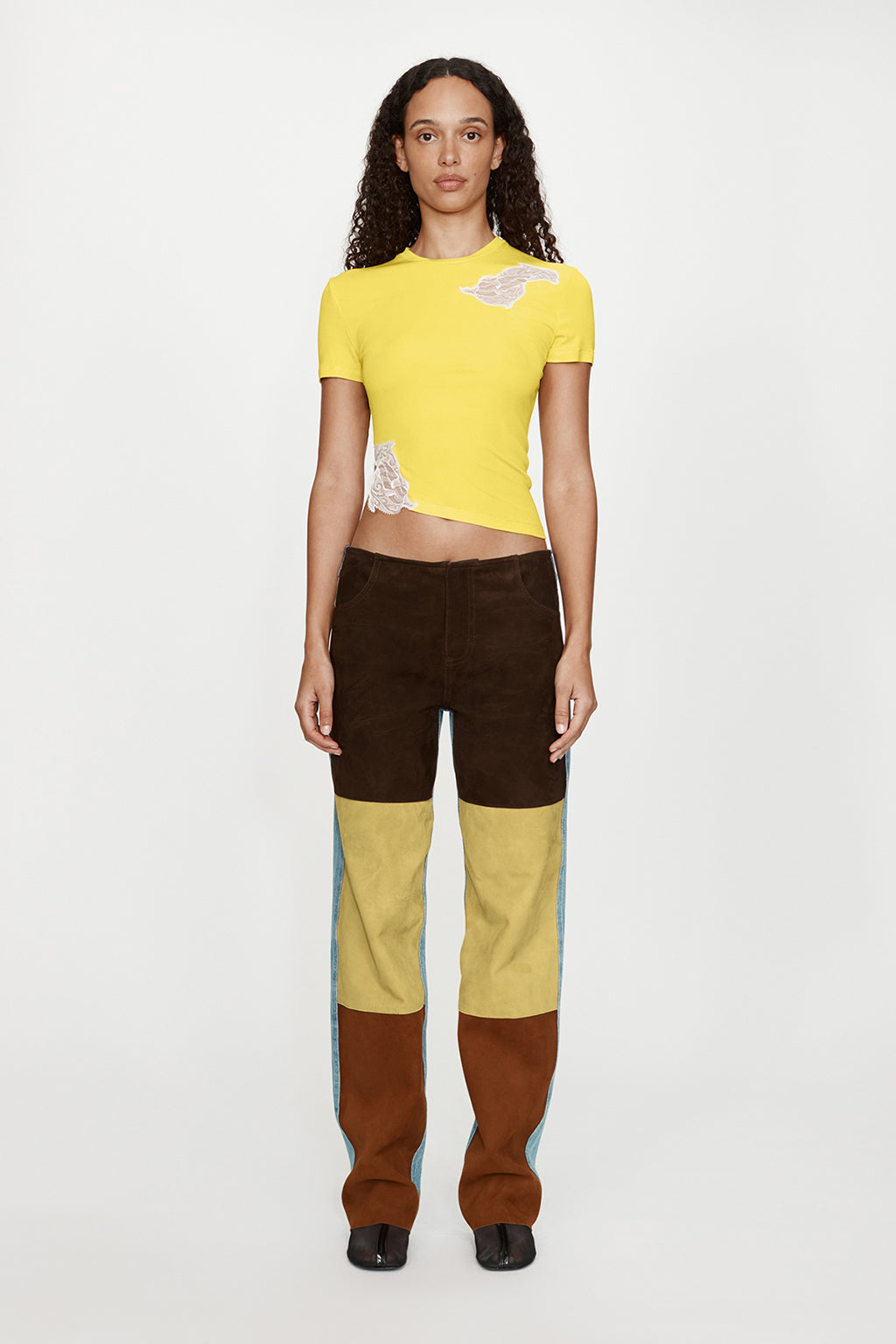 DELPHIN LACE RIB TEE