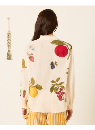 POET NINE FRUIT PRINT BLOUSE