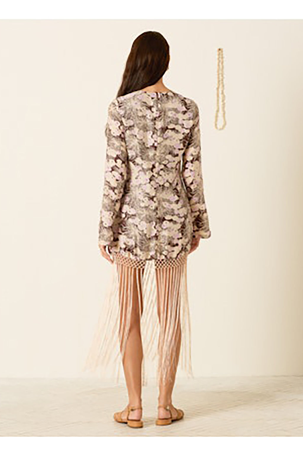 NARENE DANDELION SILK FRINGE DRESS