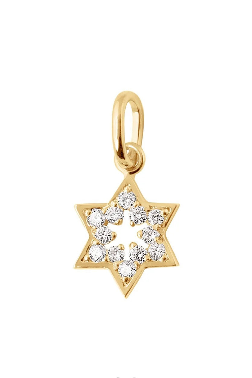 Pendentif Étoile de David en diamant