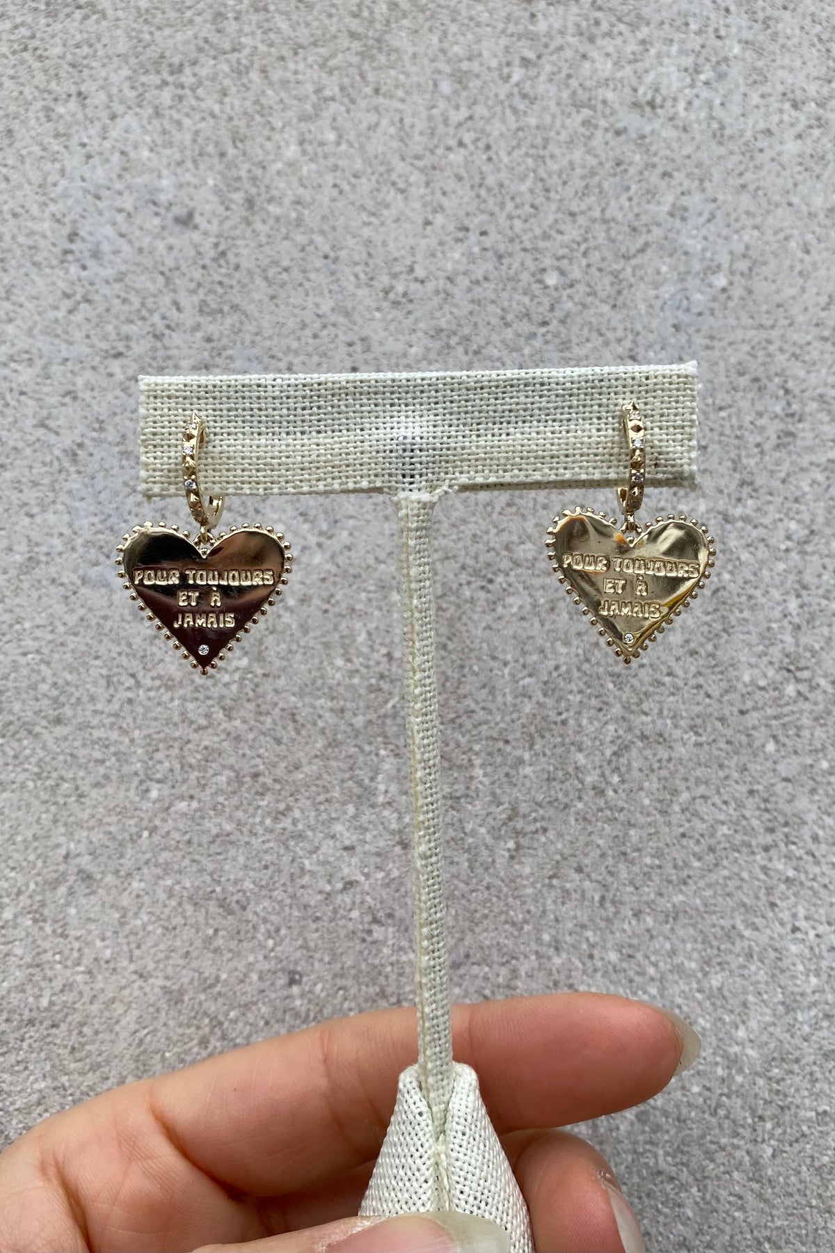 Boucles d'oreilles cœur Mini Pour Toujours
