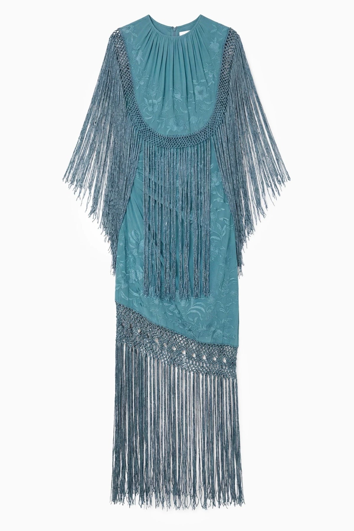 NERINE SILK FRINGE DRESS