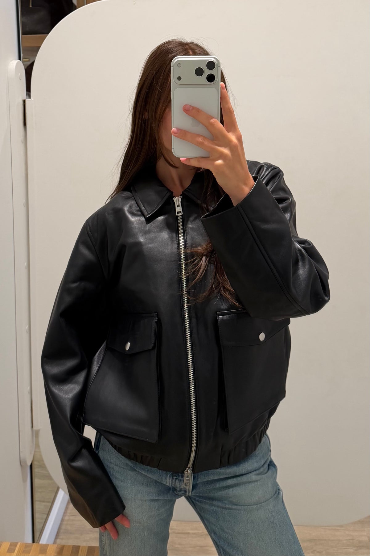 ZIP FRONT BOMBER JACKET