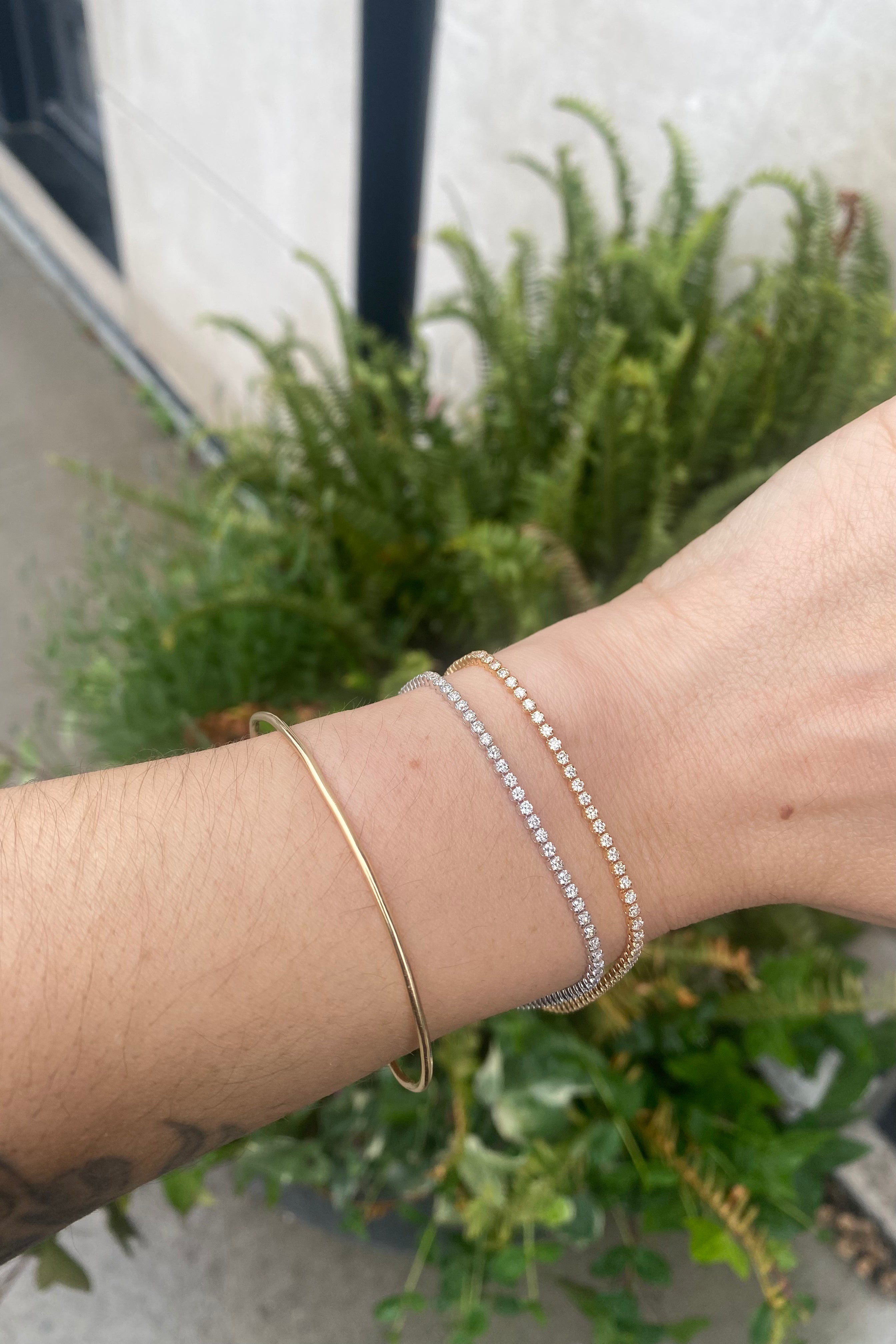 MINI TENNIS BRACELET IN WHITE GOLD