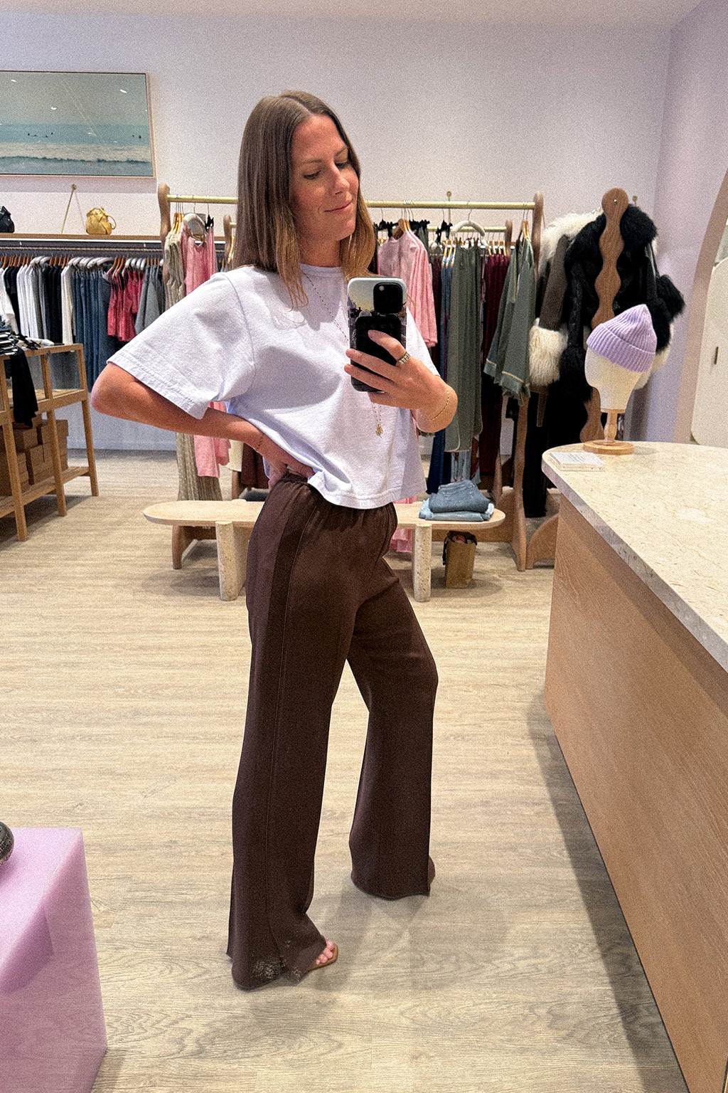 ENVERS MATTE SATIN TROUSERS