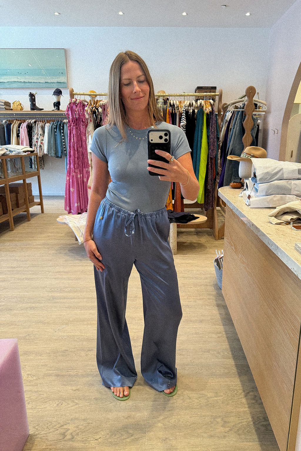 PANTALON EN SOIE BRODY