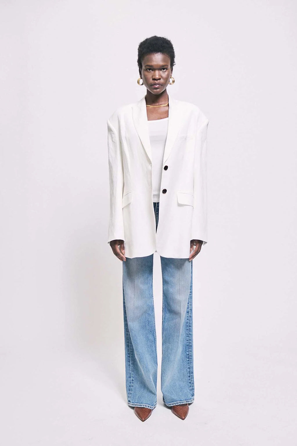 OVERSIZED LINEN BLAZER