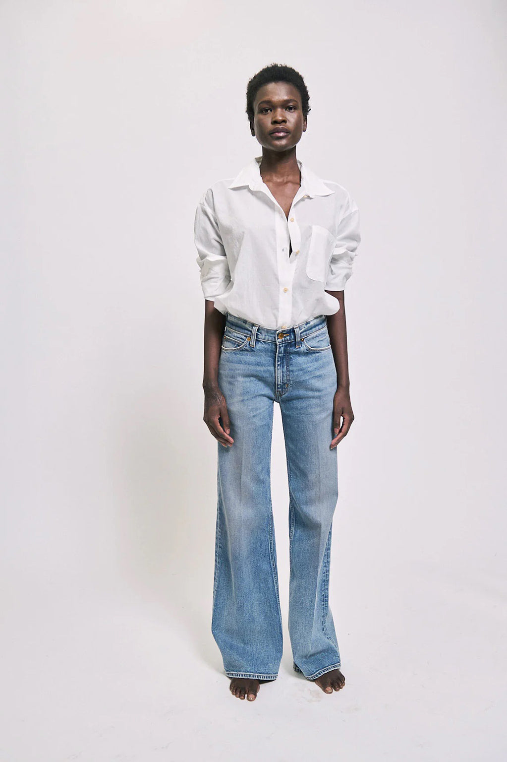 THE MID RISE CREASE JEAN