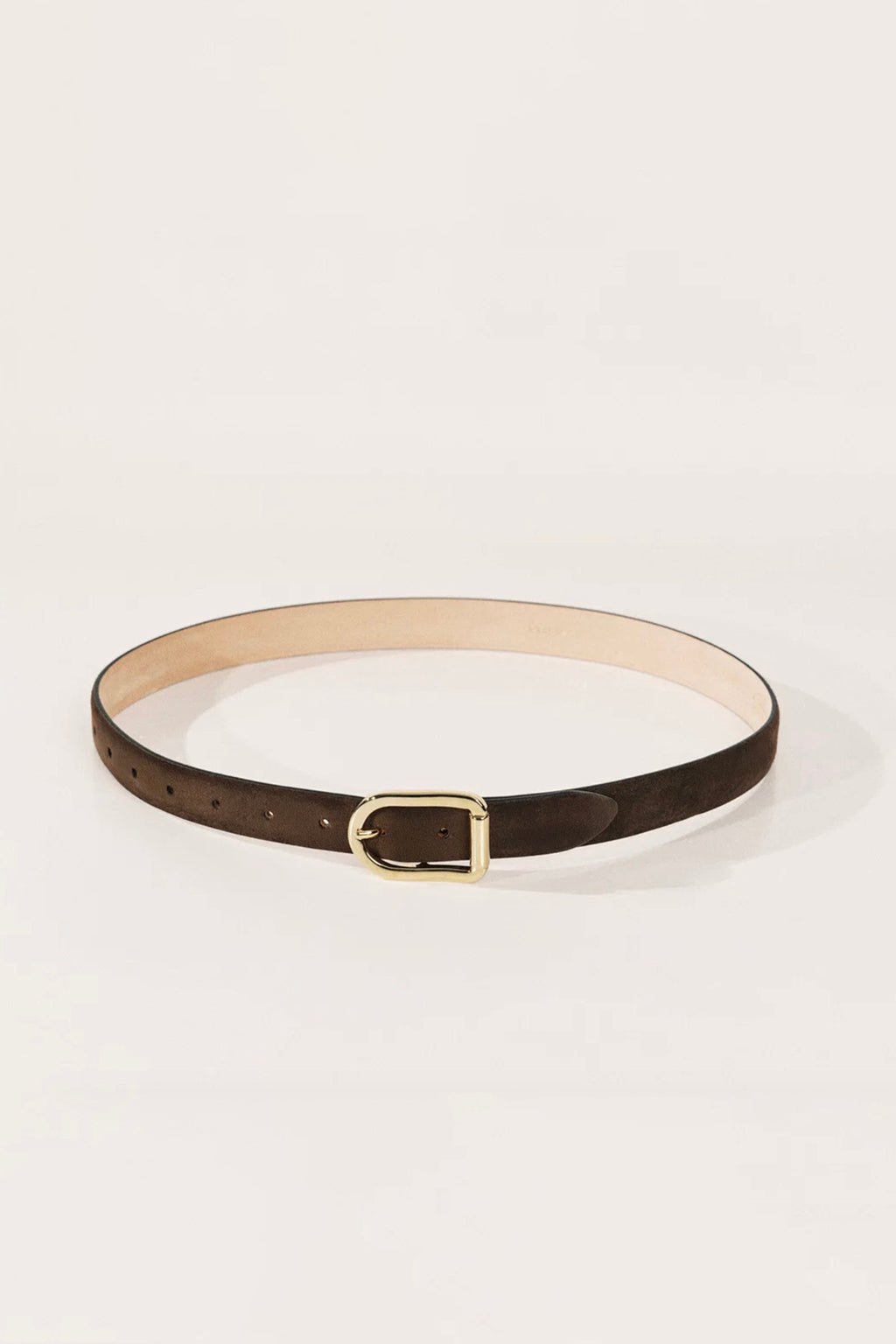 MIJA BELT IN BROWN SUEDE & GOLD