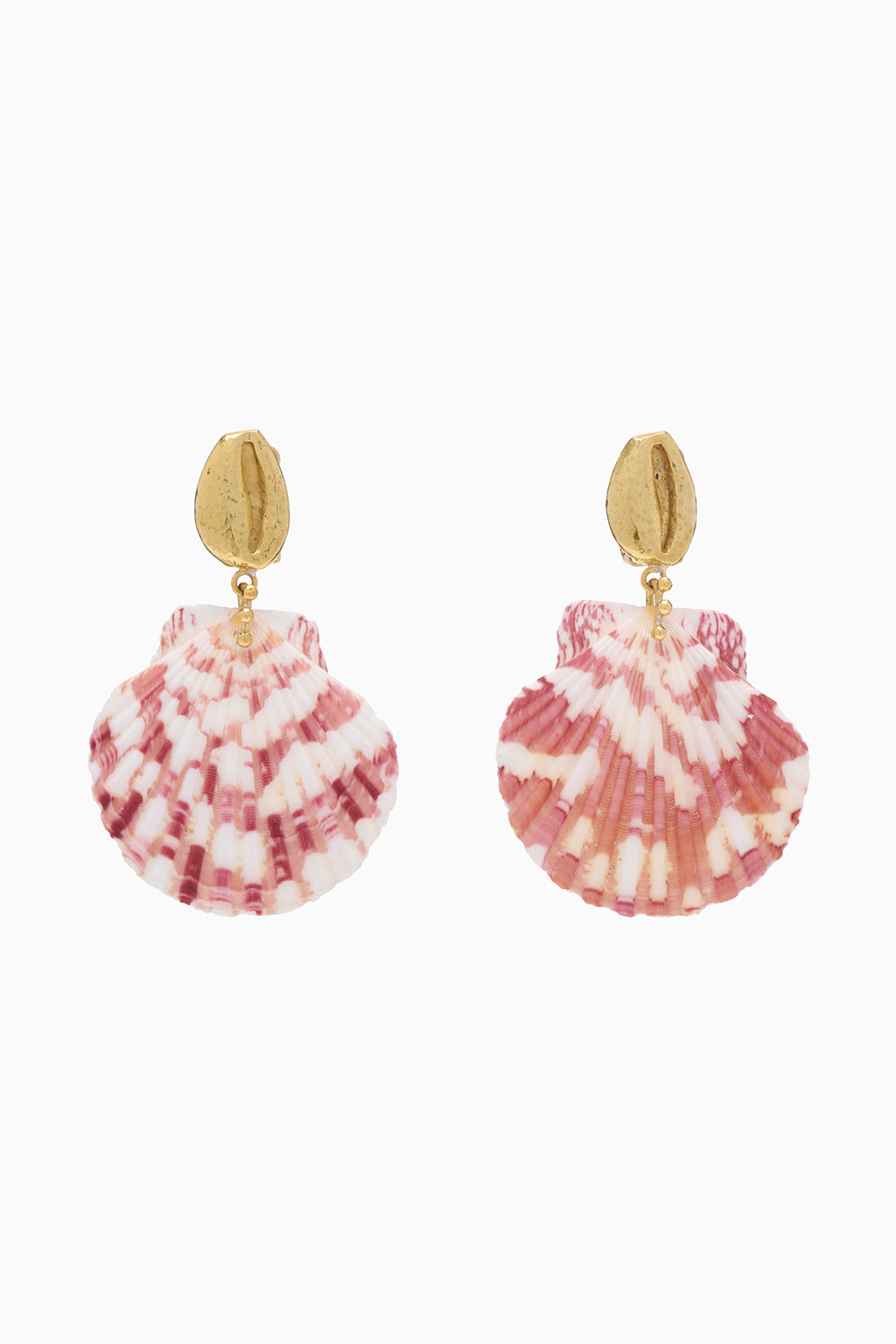 BOUCLES D'OREILLES PENDANTES COQUILLES MIXTES