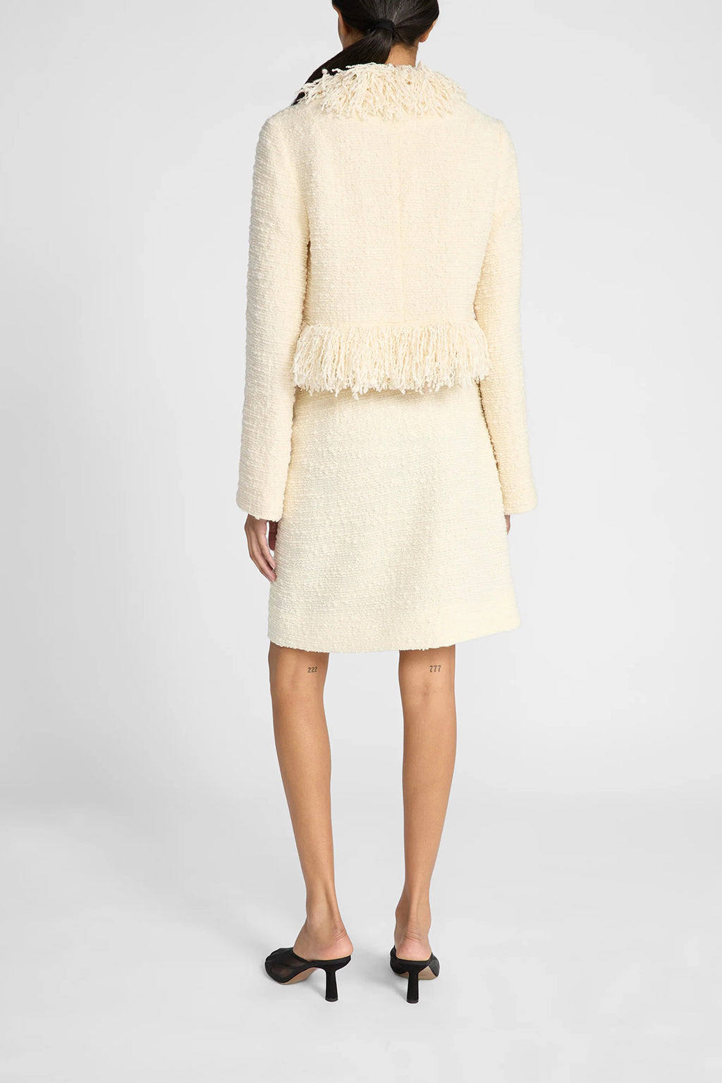 TWEED FRINGE MINI SKIRT
