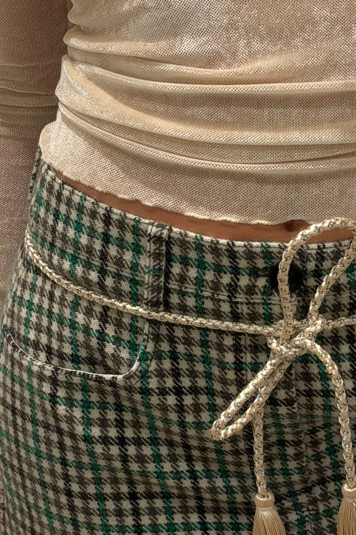 CRYSTAL & TASSEL BELT