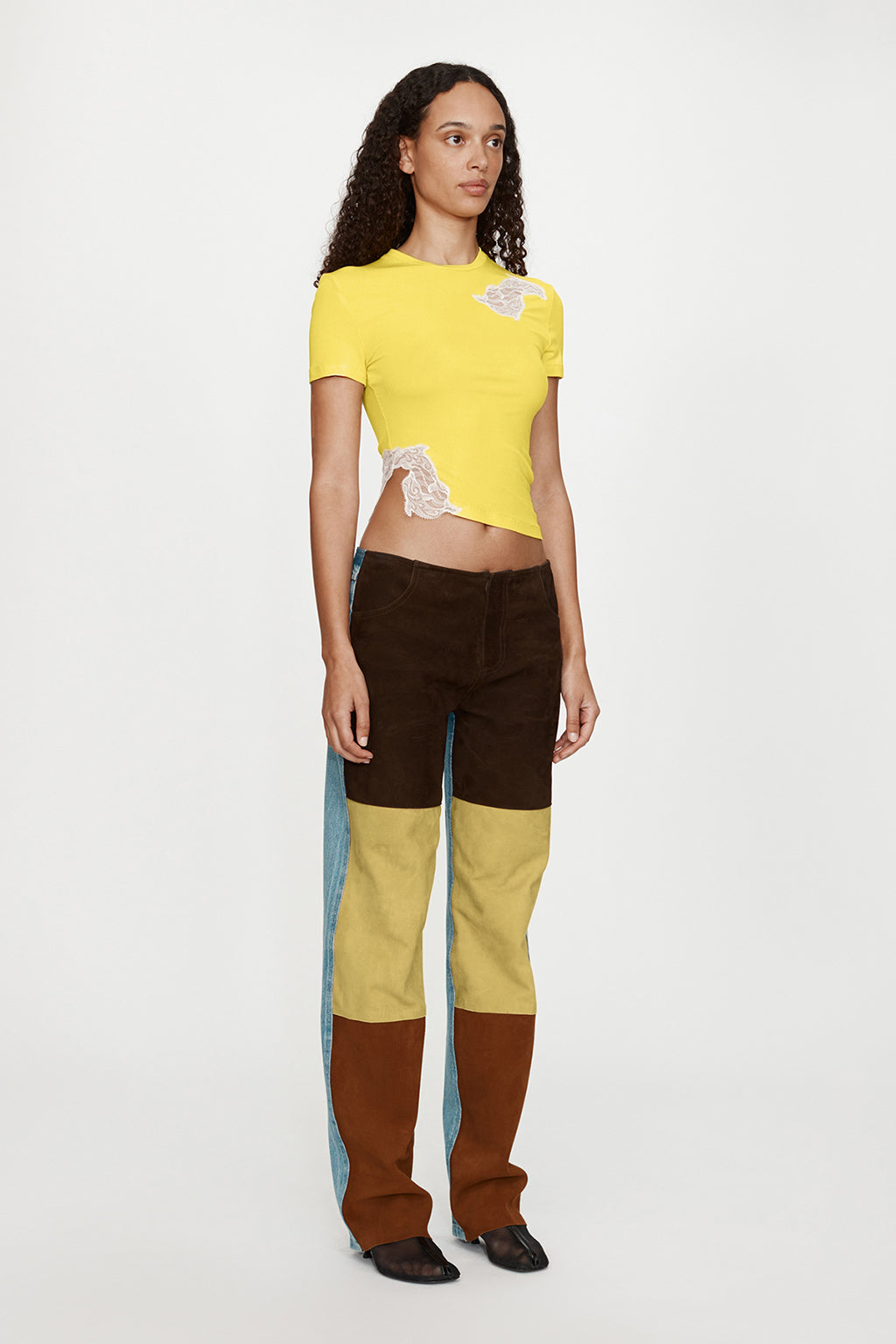 DELPHIN LACE RIB TEE