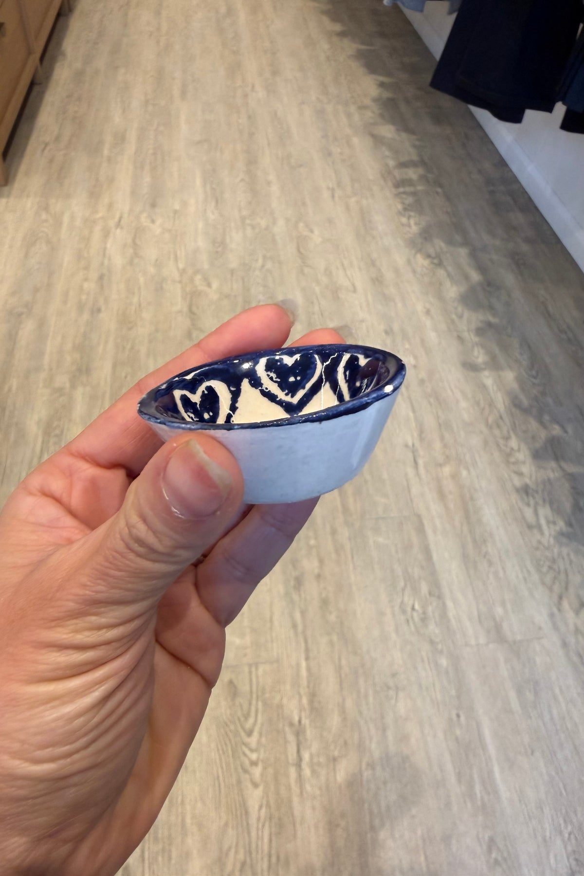 MINI CLAY BOWL IN DARK BLUE