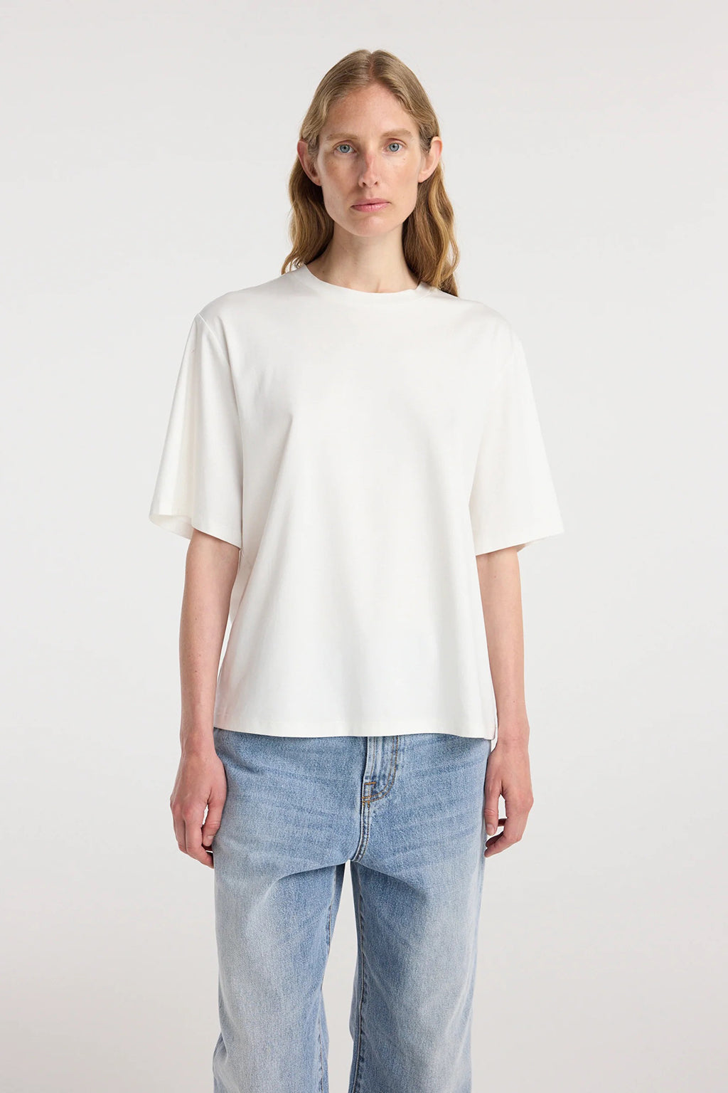 OVERSIZED COTTON SILK T-SHIRT