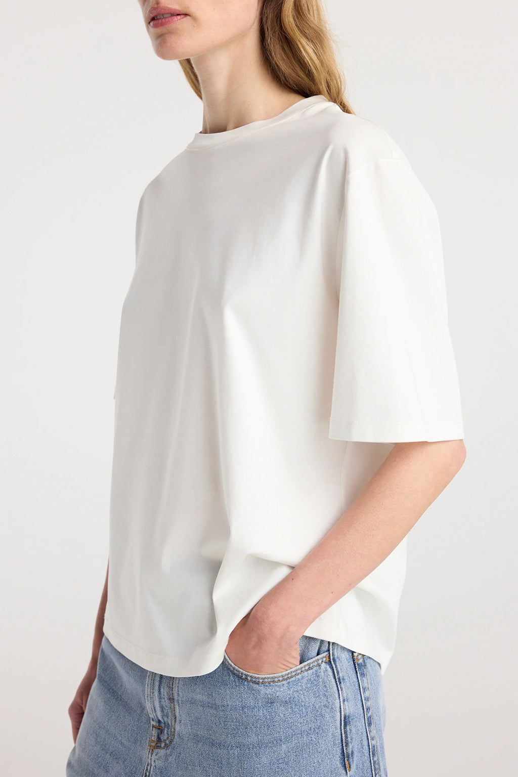 OVERSIZED COTTON SILK T-SHIRT
