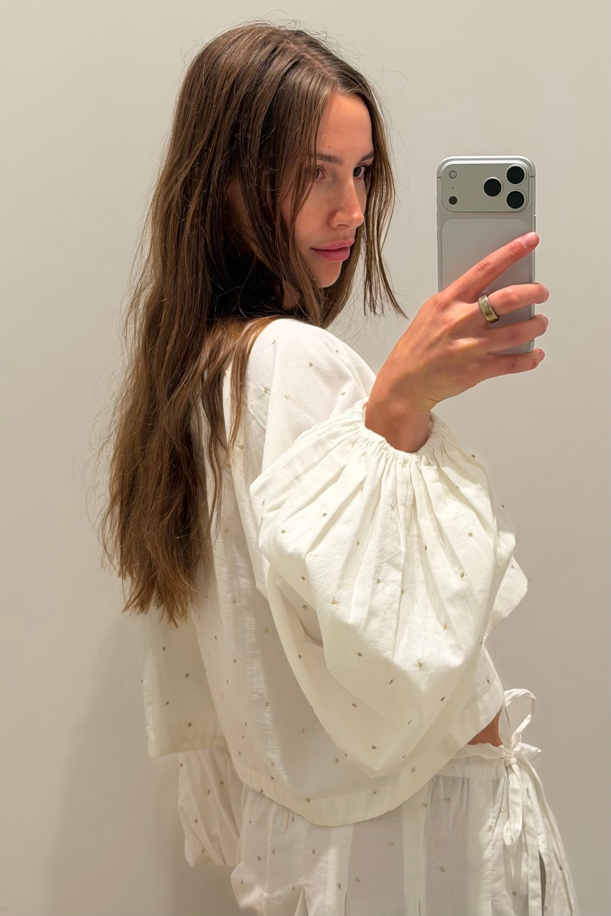EMBELLISHED ROYAL BLOUSE