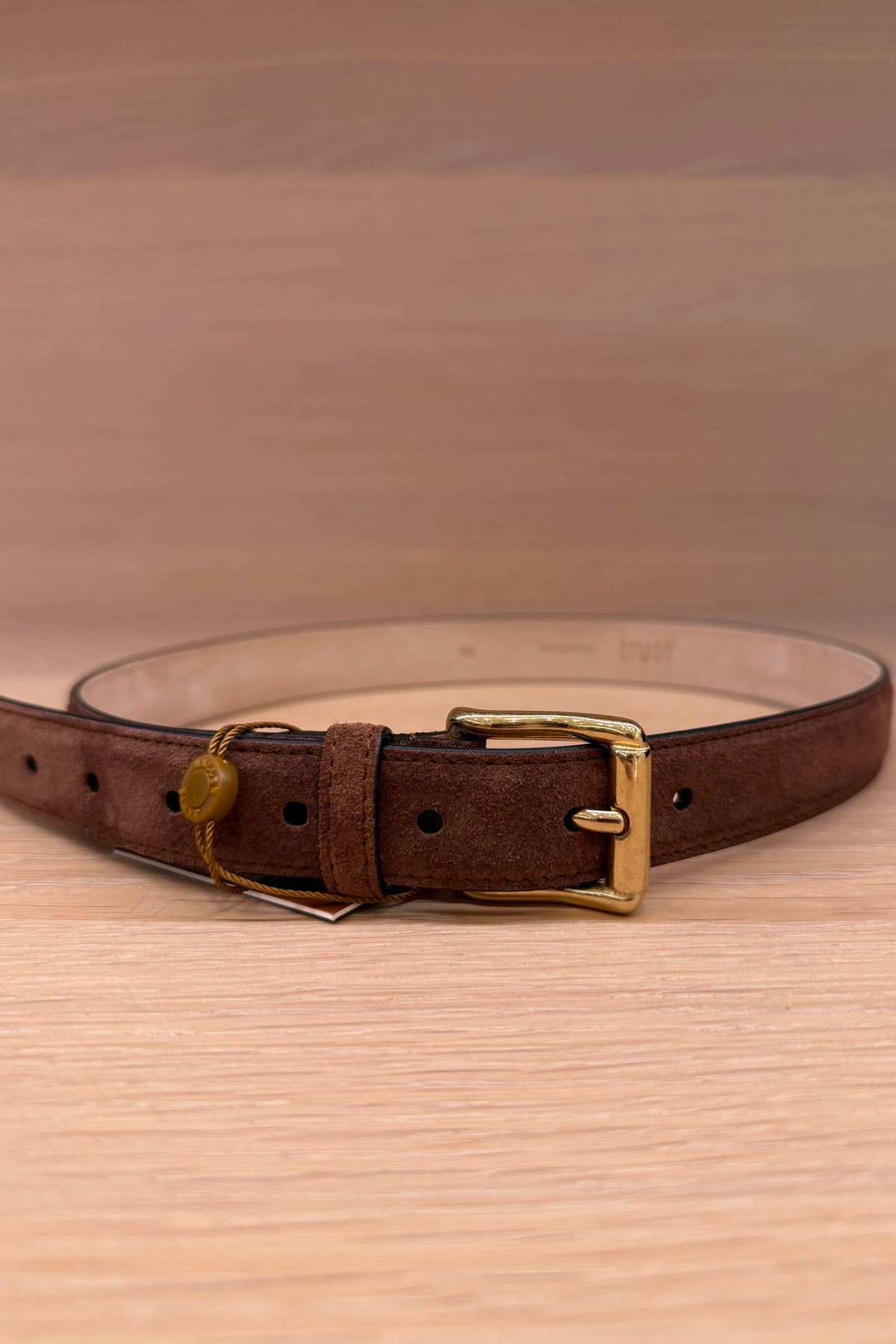 THE WAVE BELT IN CHOCOLATE SUEDE