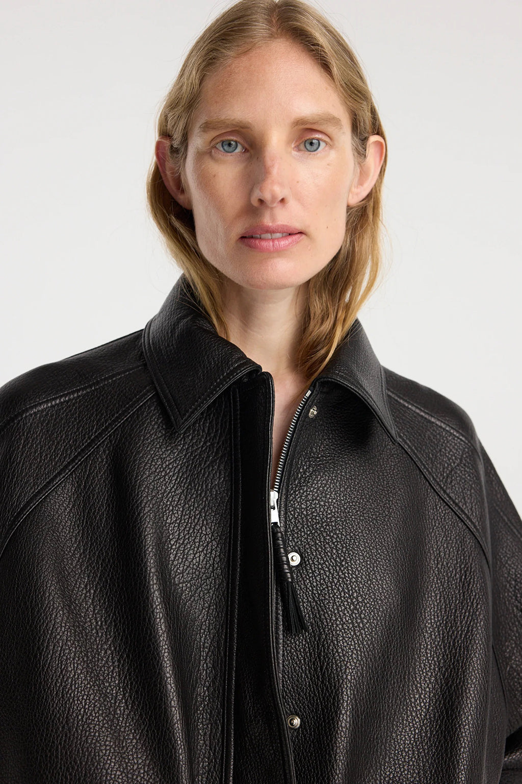GRAIN LEATHER AVIATOR JACKET