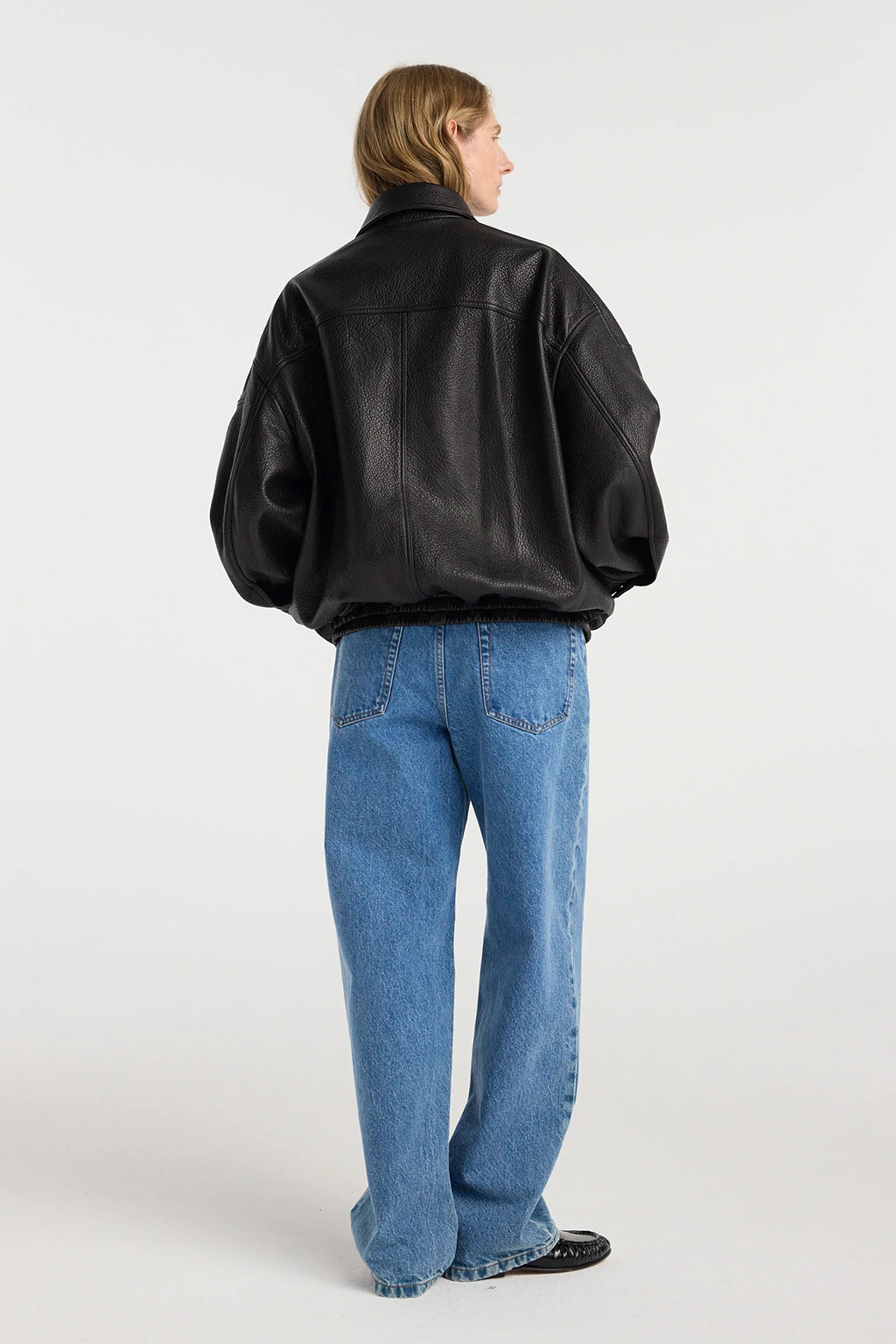 GRAIN LEATHER AVIATOR JACKET