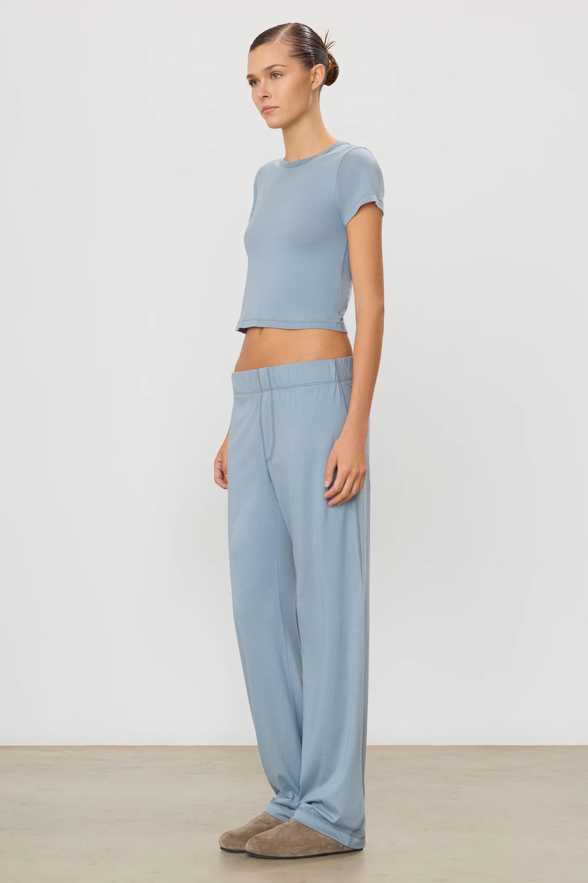 PANTALON D'INTÉRIEUR EN JERSEY CÔTELÉ