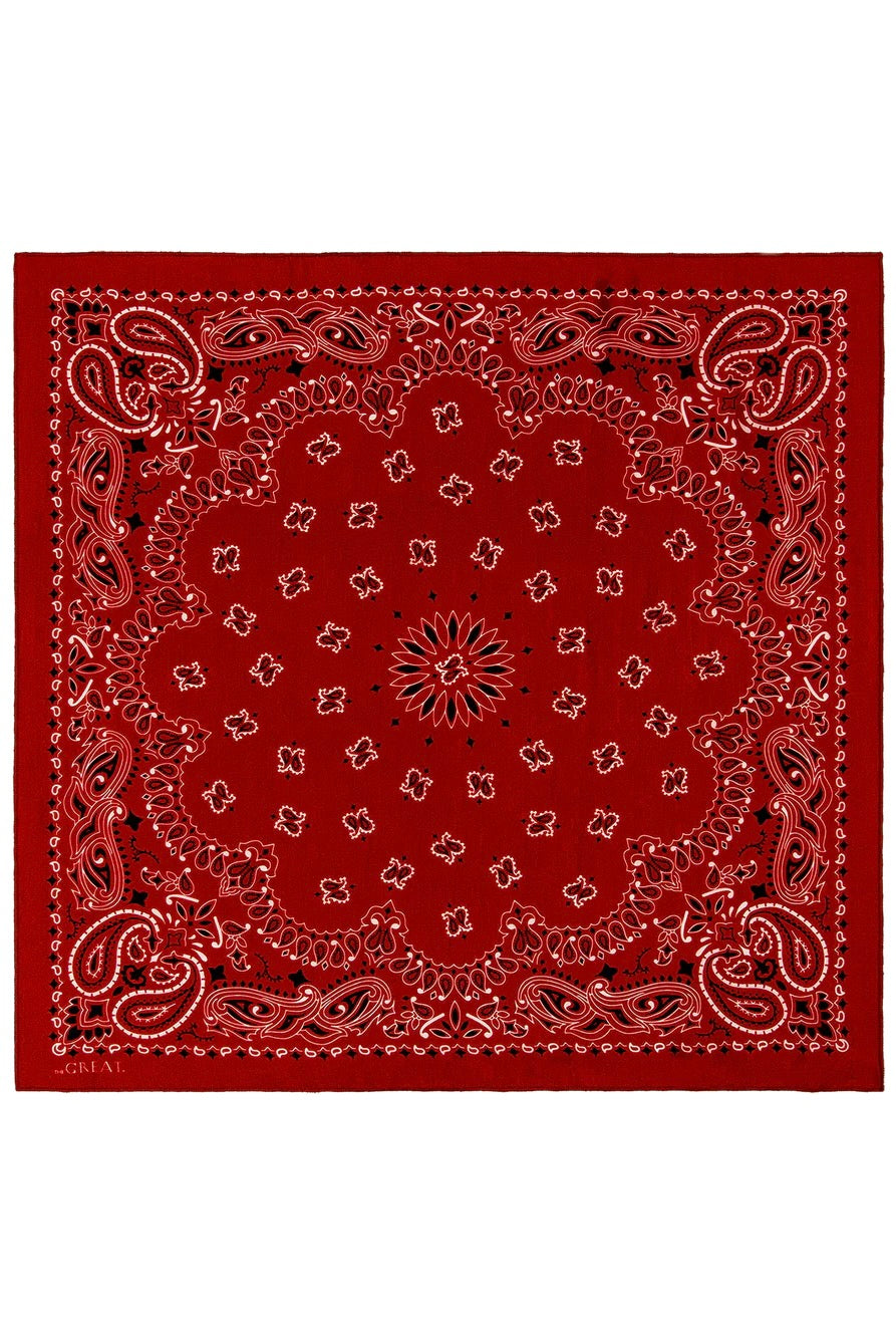 THE SILK BANDANA IN TRUE RED