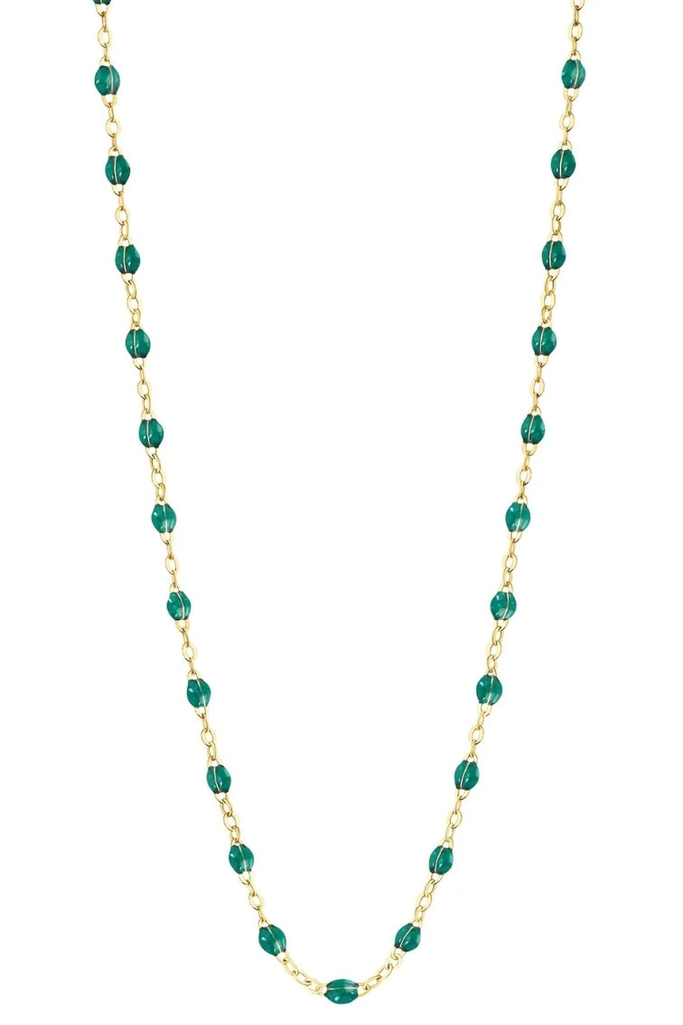 COLLIER GIGI CLASSIQUE 16" ÉMERAUDE