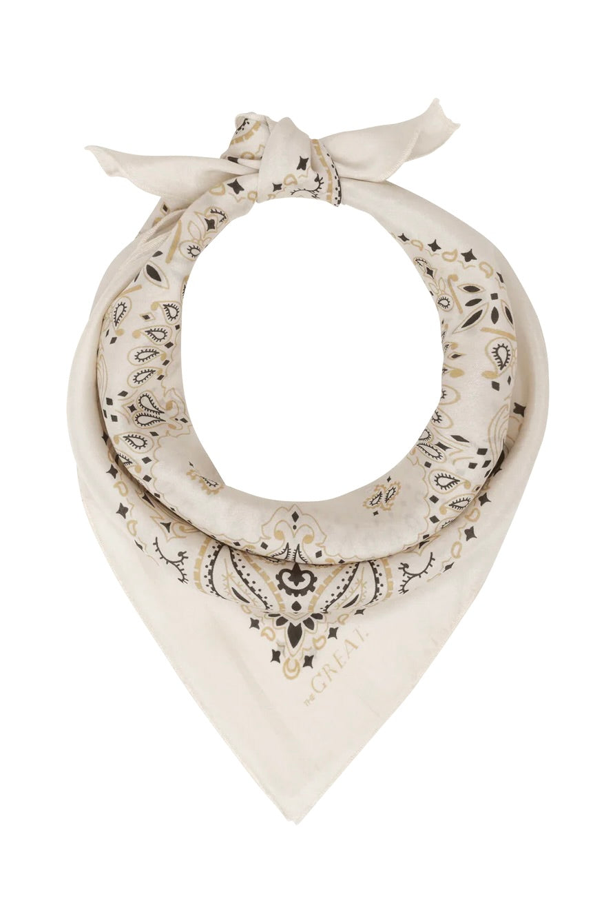 THE SILK BANDANA IN CREAM
