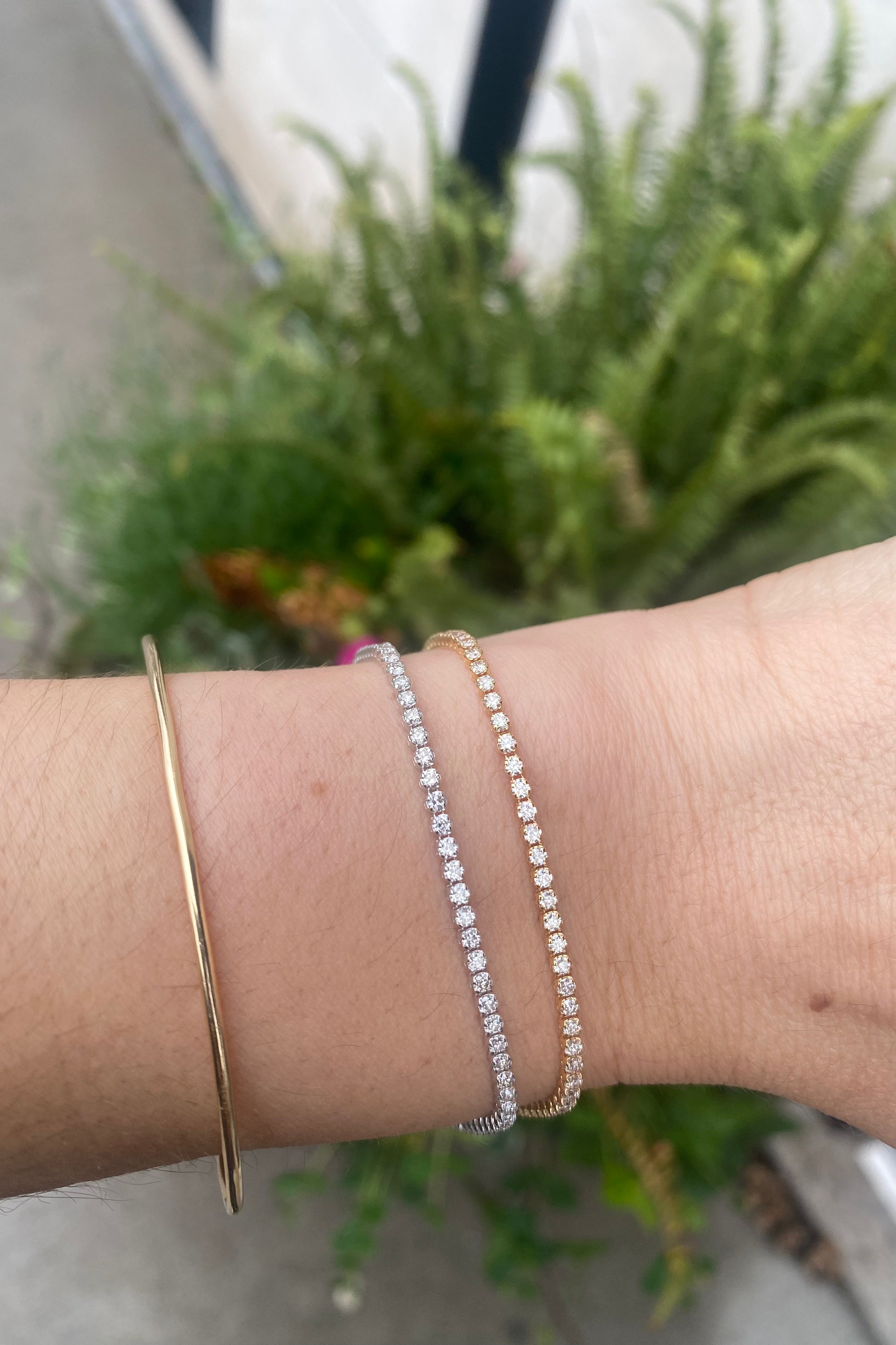 MINI TENNIS BRACELET IN WHITE GOLD