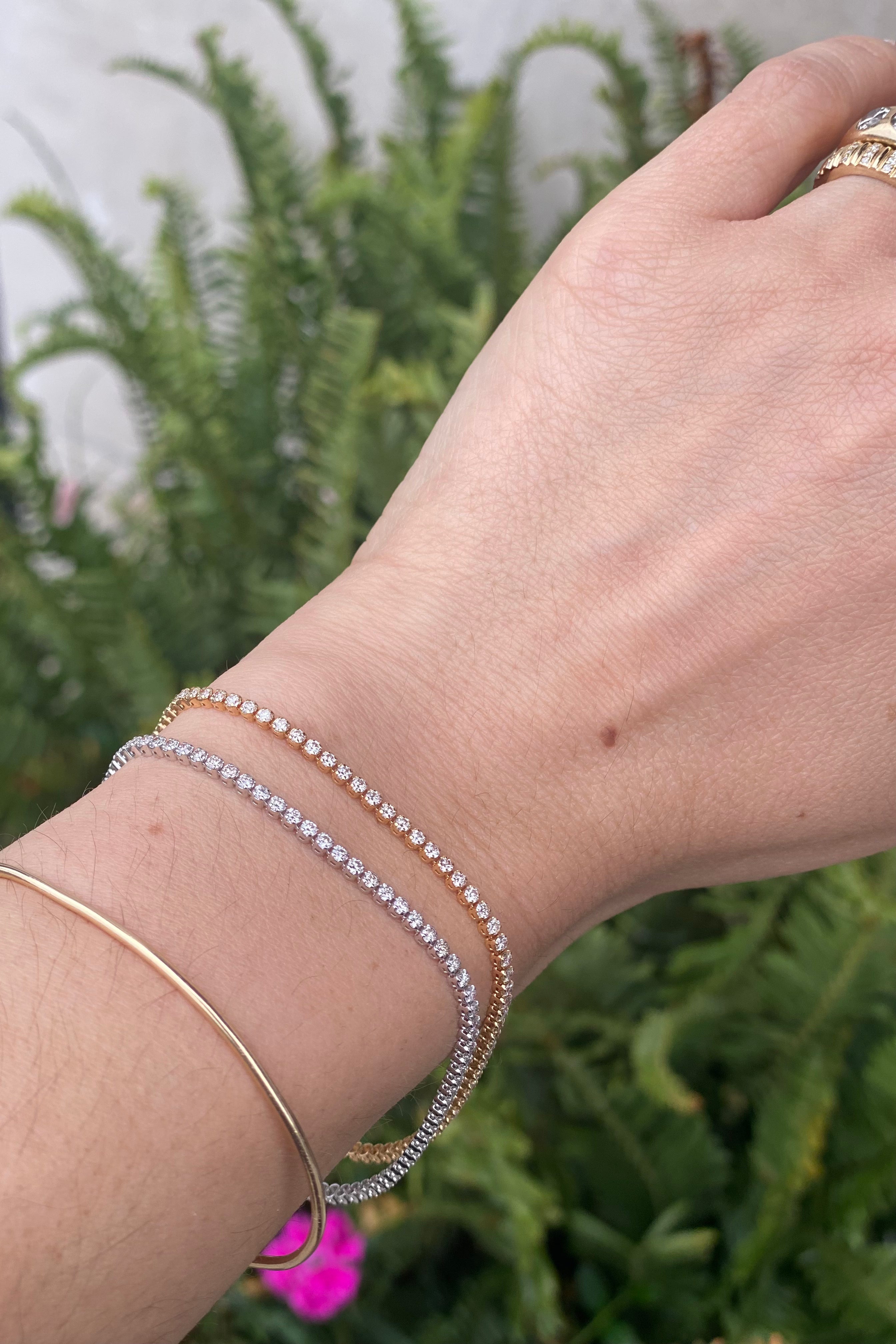 MINI TENNIS BRACELET IN WHITE GOLD
