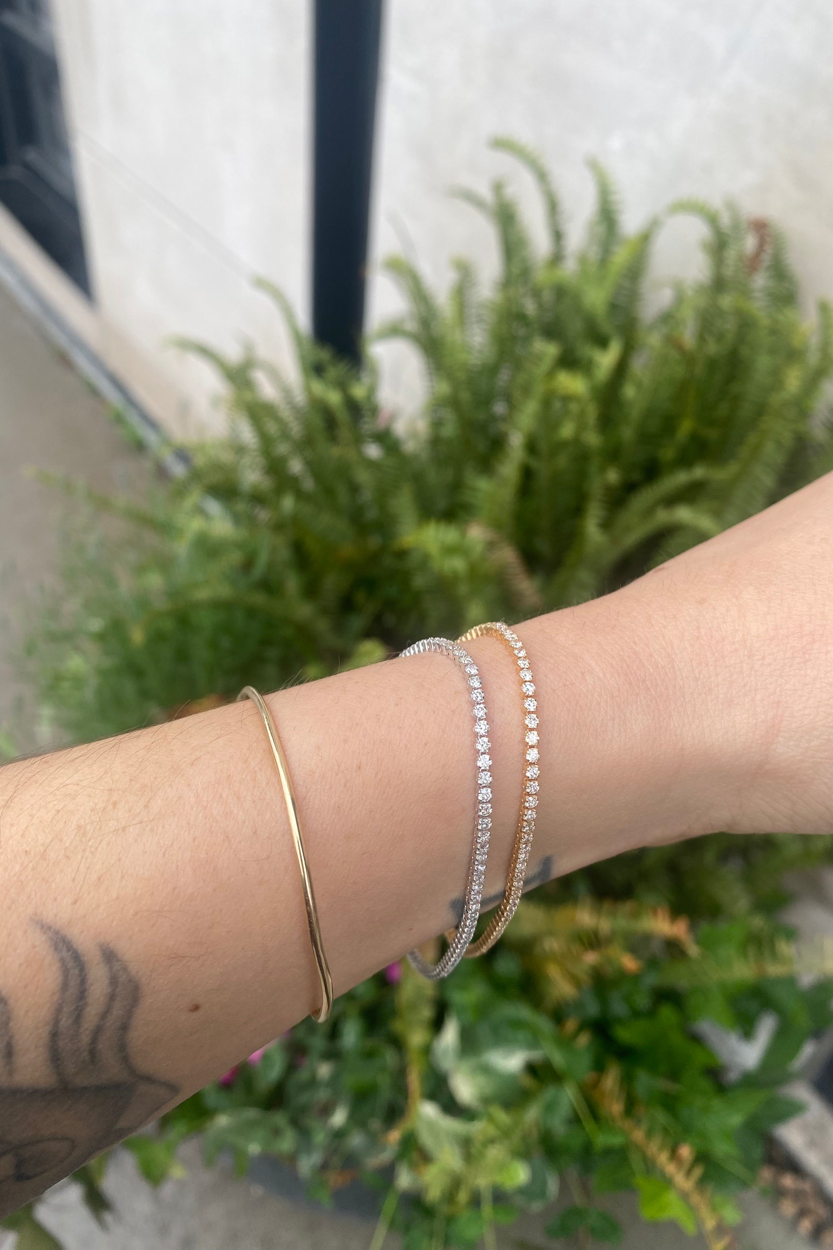 MINI TENNIS BRACELET IN WHITE GOLD