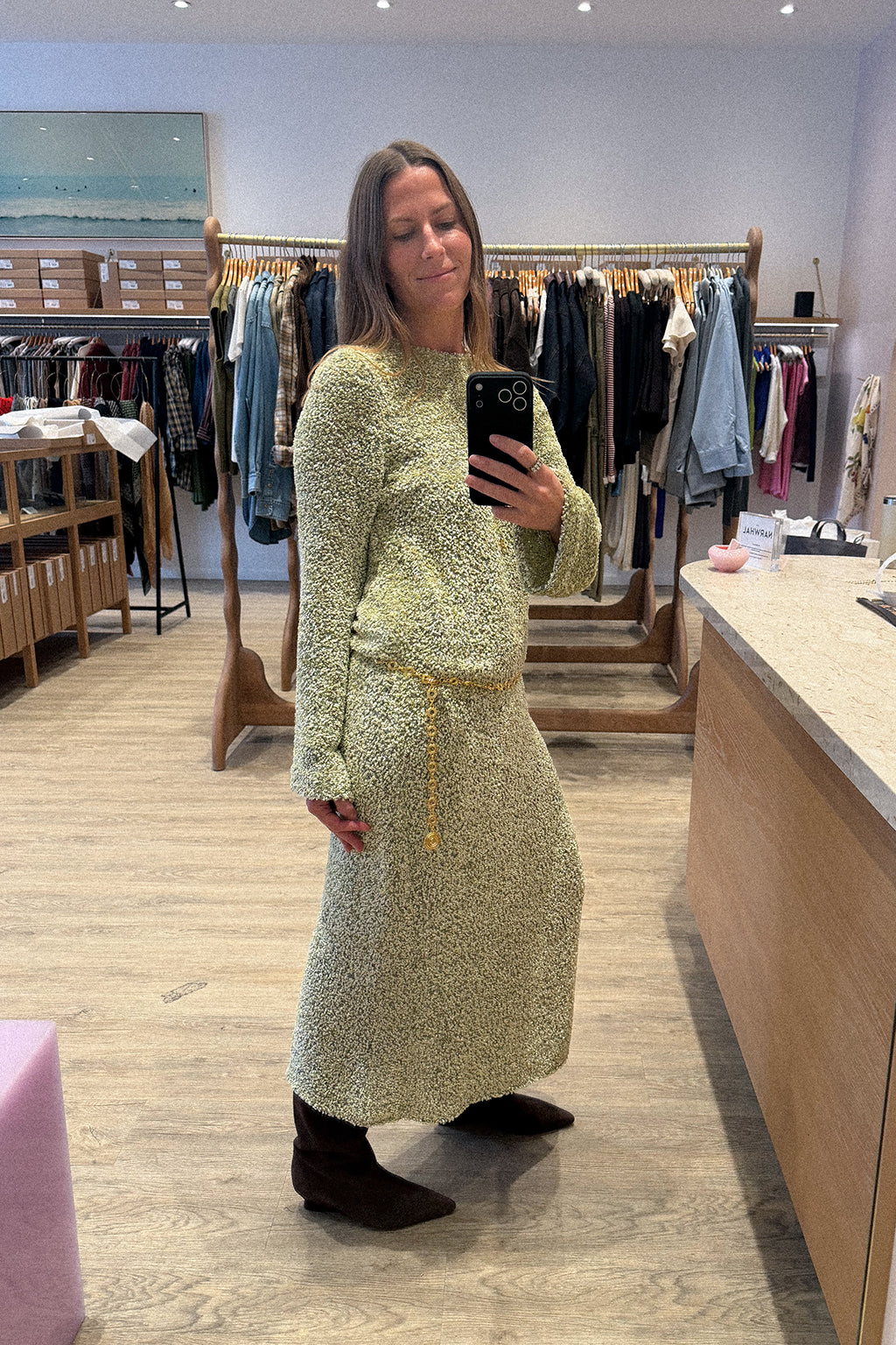 WREN TEXTURED CHENILLE DRESS