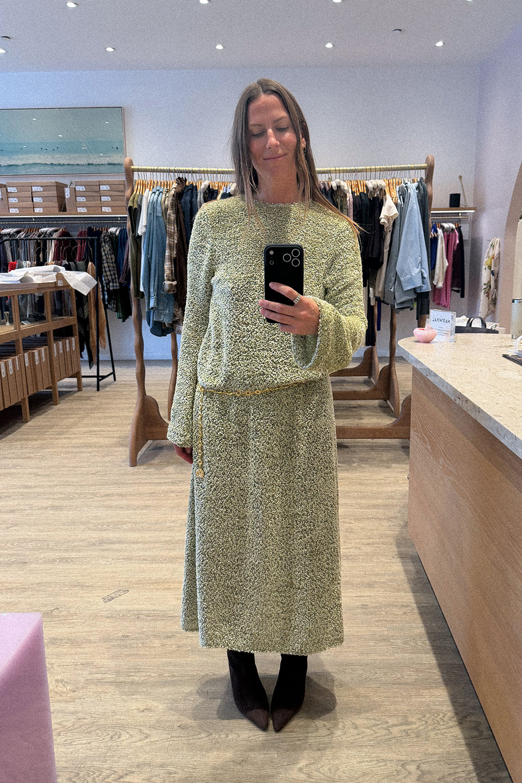 WREN TEXTURED CHENILLE DRESS