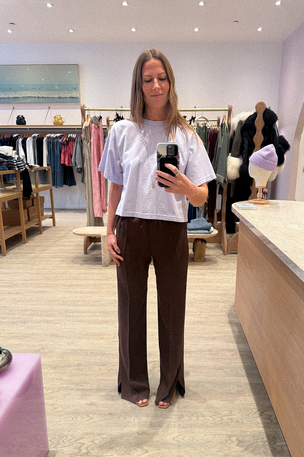 ENVERS MATTE SATIN TROUSERS