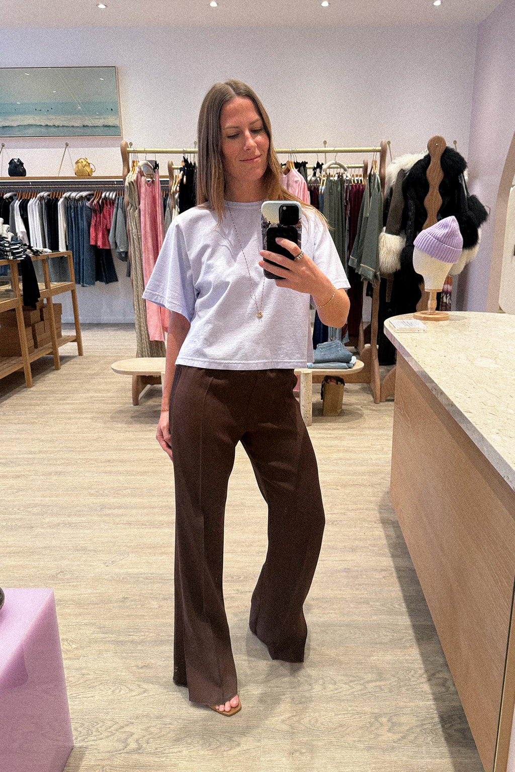 ENVERS MATTE SATIN TROUSERS
