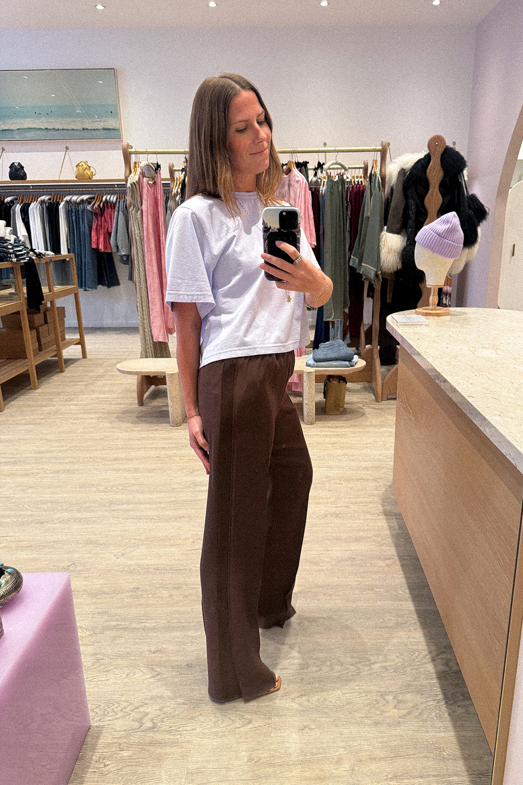 ENVERS MATTE SATIN TROUSERS