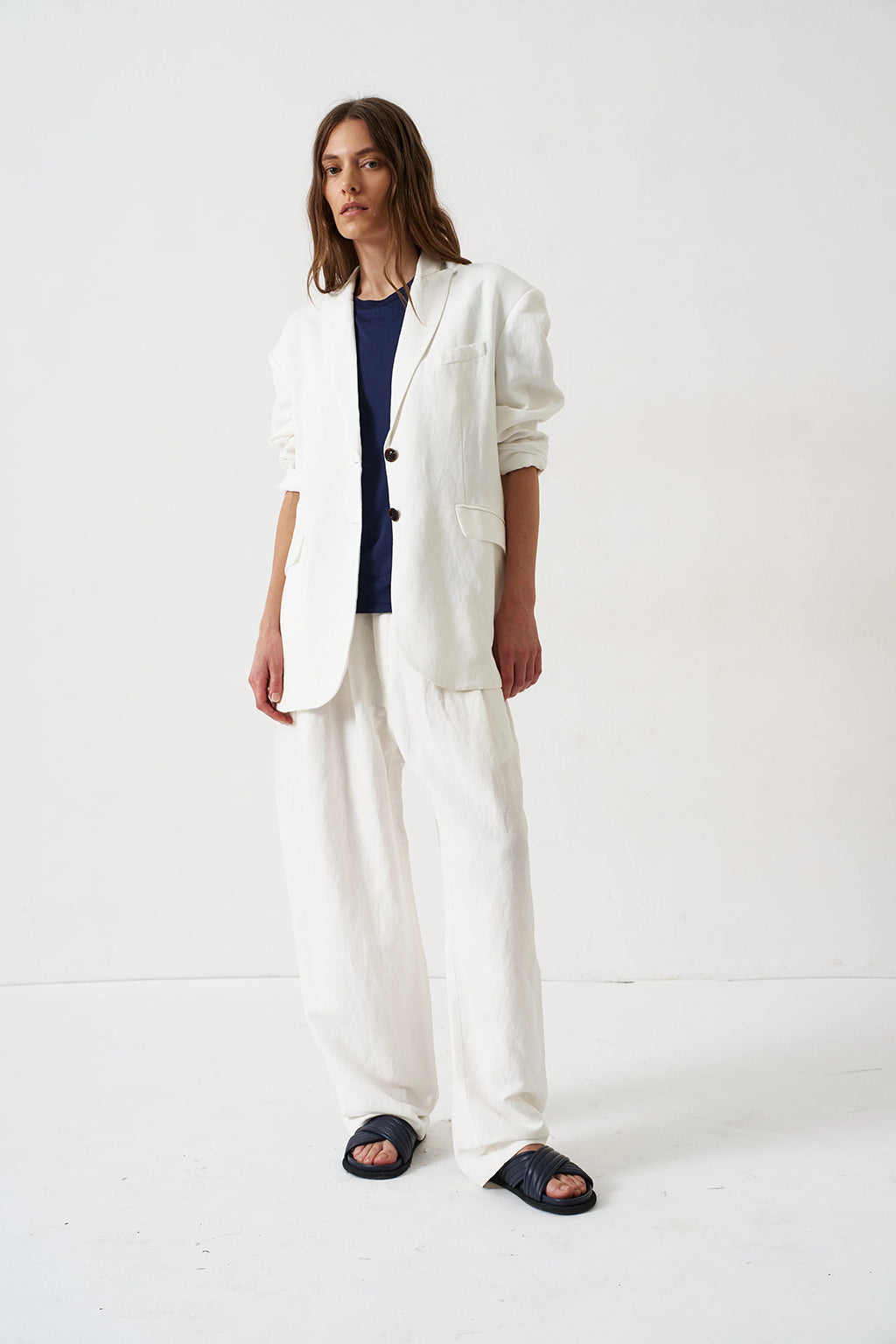 OVERSIZED LINEN BLAZER