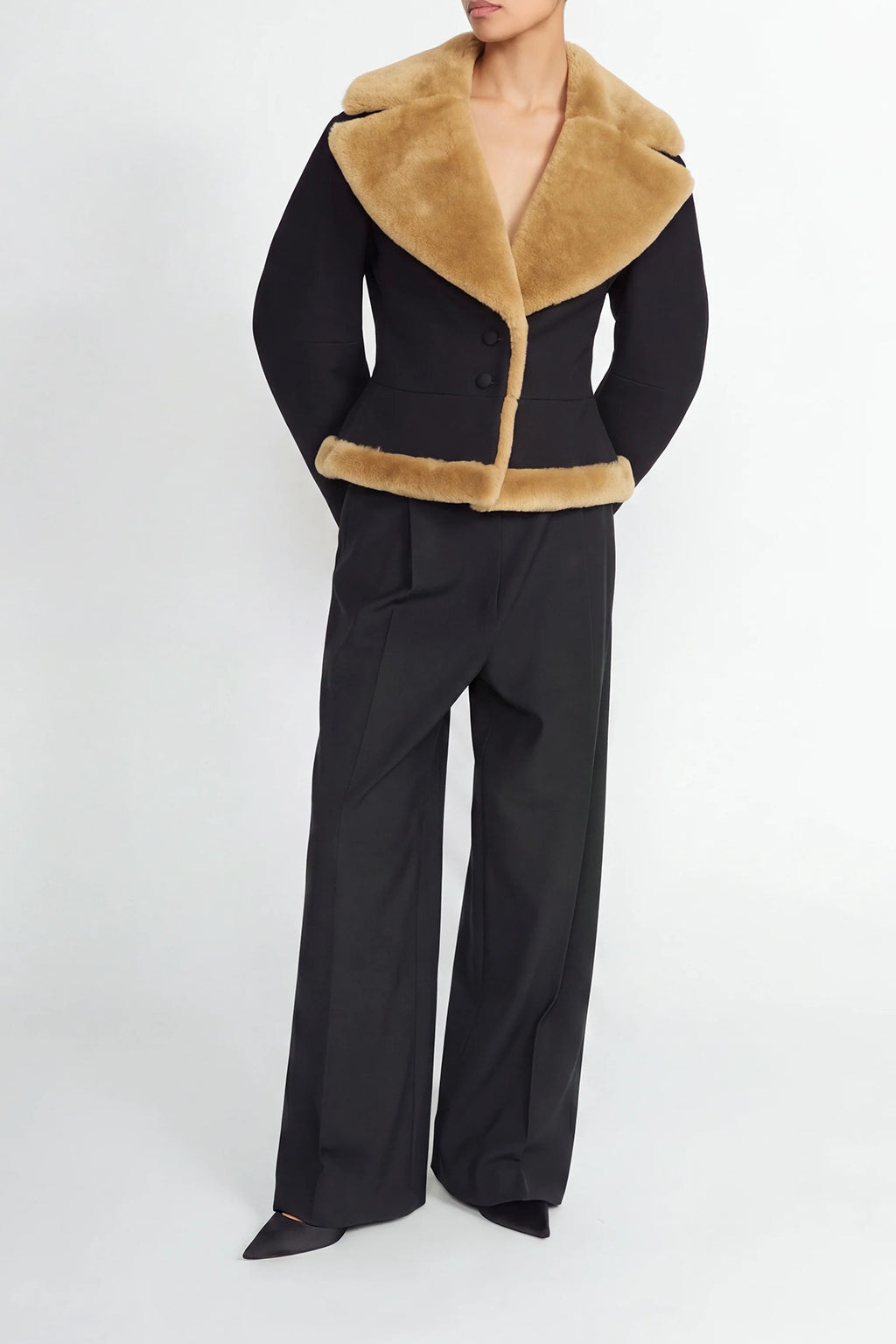 JIANI JACKET WITH SHEARLING COLLAR *pre-order*
