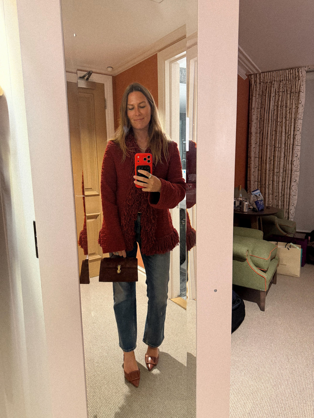 FRINGE WOOL BLEND TWEED BLAZER