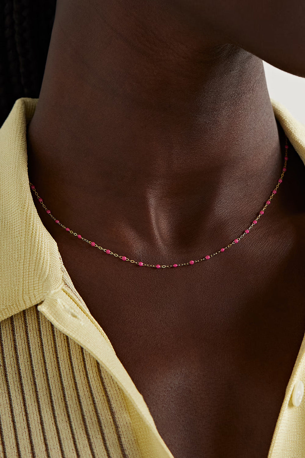 COLLIER CLASSIQUE GIGI DE 16 POUCES EN ROSE
