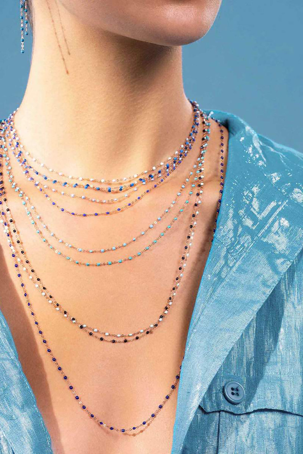 COLLIER GIGI CLASSIQUE 16" EN LAGON